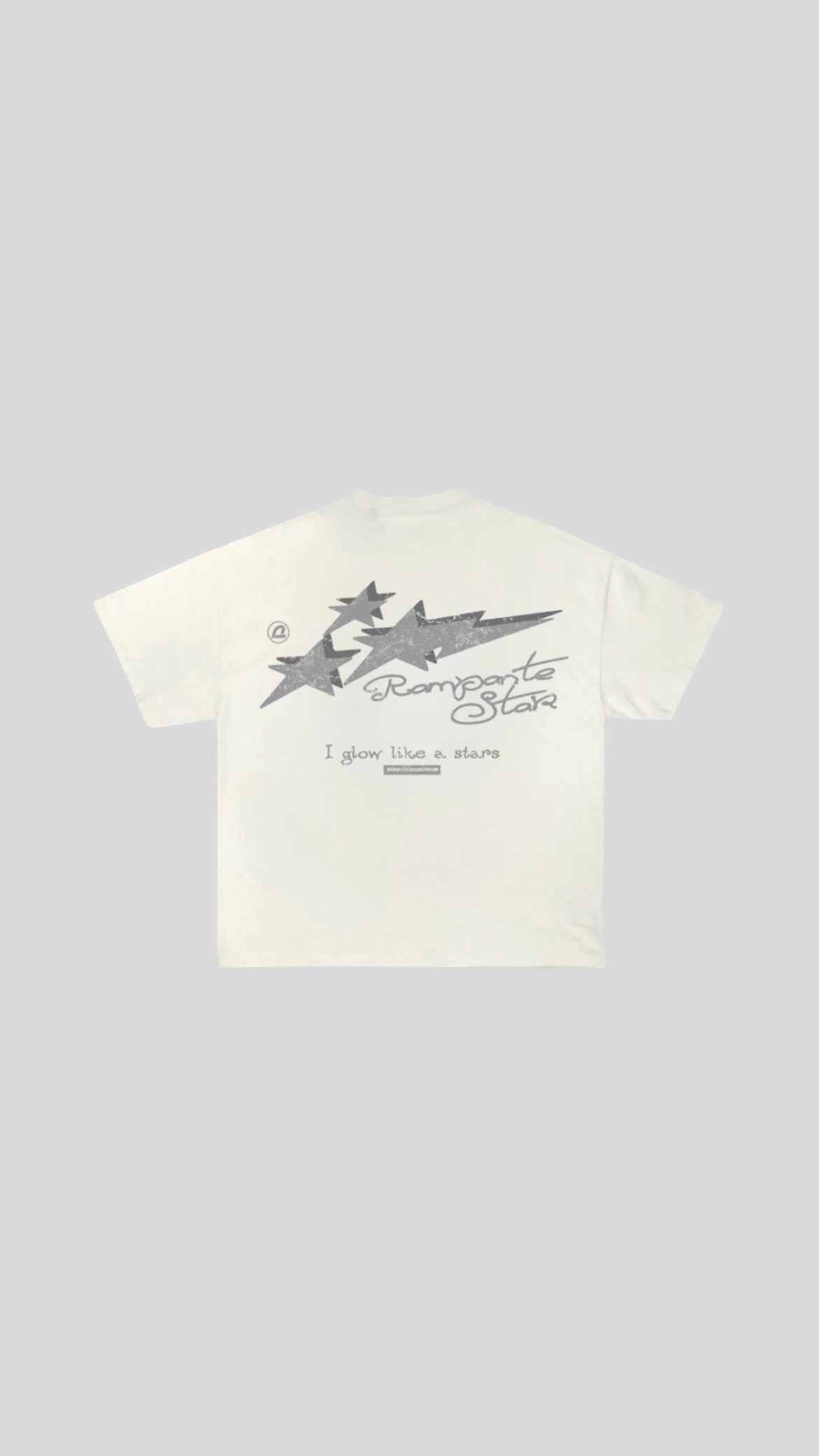 T-SHIRT OFF WHITE (RAMPANTE STAR DROP) Vista Alterna